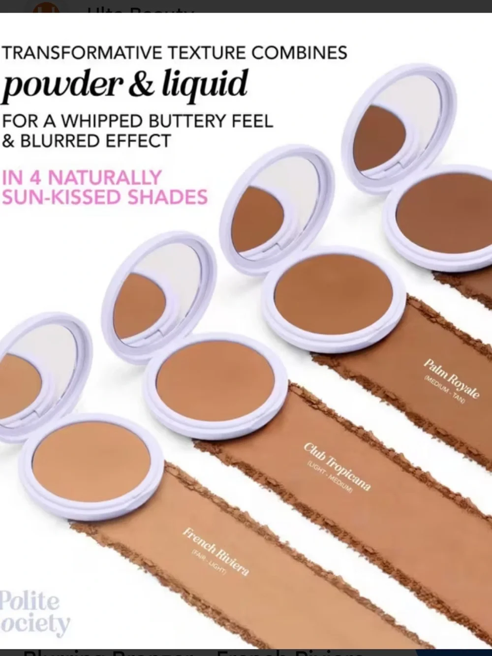 Polite Society Cabana Club Bronzer in French Riviera BNIB